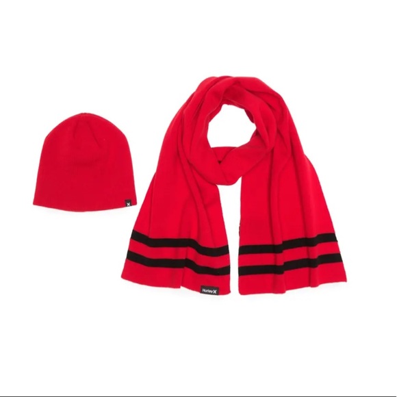 NWT Hurley New Yorker Beanie & Scarf 2-Piece Set - Picture 1 of 3